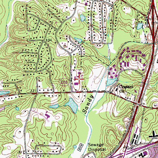 Topographic Map of Cresset Christian Academy, NC
