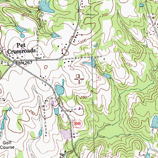 Topographic Map of East Wake Middle School, NC