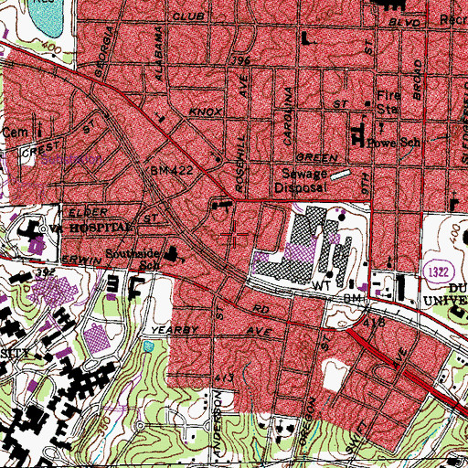 Topographic Map of Grey Stone Christian Learning Center, NC