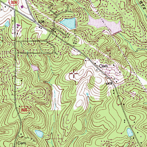 Topographic Map of Leesville Road High School, NC
