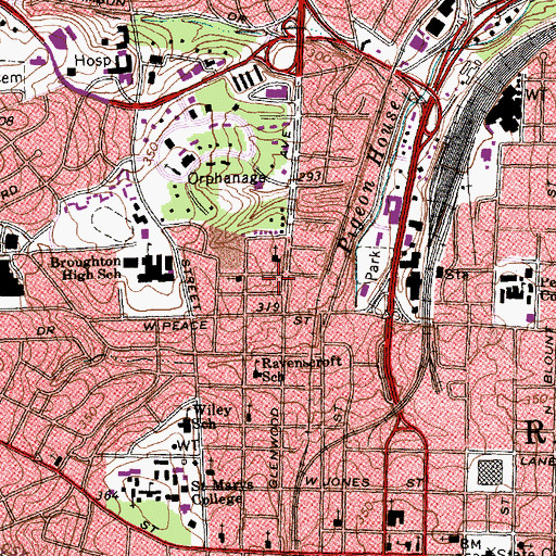 Topographic Map of Partnership Elementary School, NC