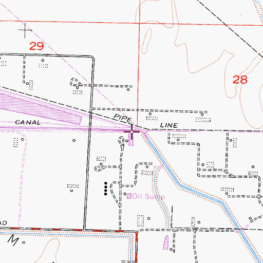 Topographic Map of Maple Canal, CA