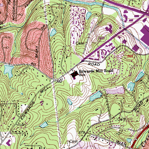 Topographic Map of Stough Elementary School, NC
