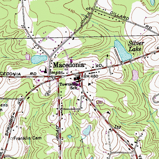 Topographic Map of Swift Creek Elementary School, NC