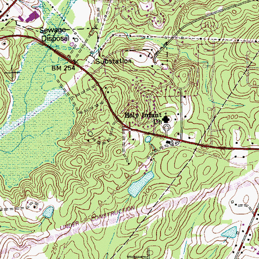 Topographic Map of Triangle Presbyterian Preschool and Kindergarten, NC