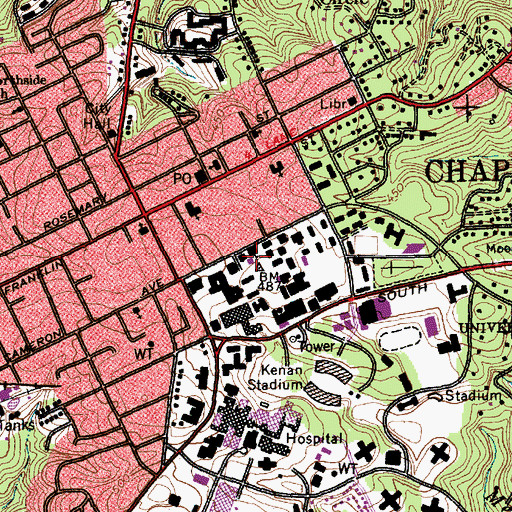 Topographic Map of Young Mens Christian Academy, NC