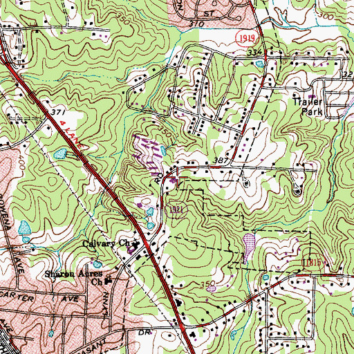 Topographic Map of Evangelical Assembly of God, NC