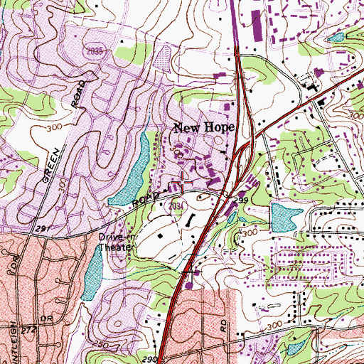 Topographic Map of Family Worship Assembly, NC