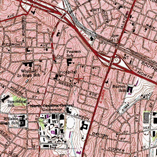 Topographic Map of First Chronicles Community Church, NC