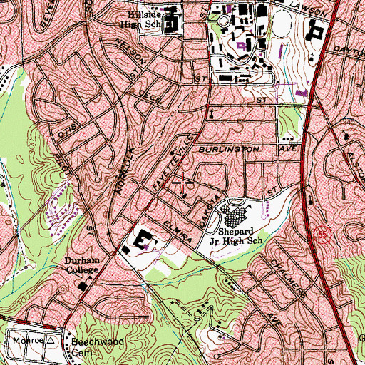 Topographic Map of Gateway To Heaven Church, NC