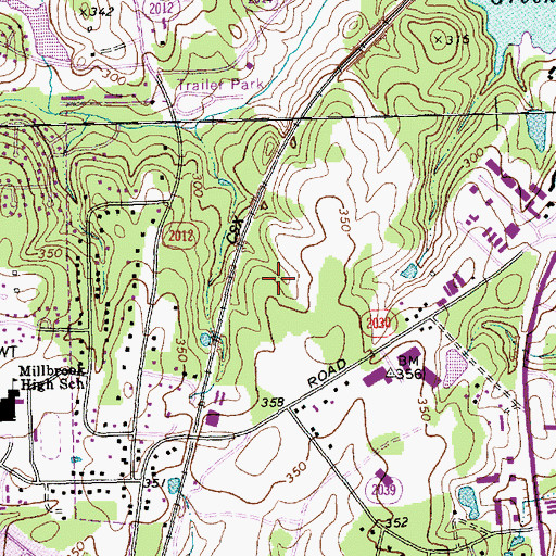 Topographic Map of Grace Community Church, NC