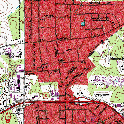Topographic Map of Great Commission Full Gospel Church, NC