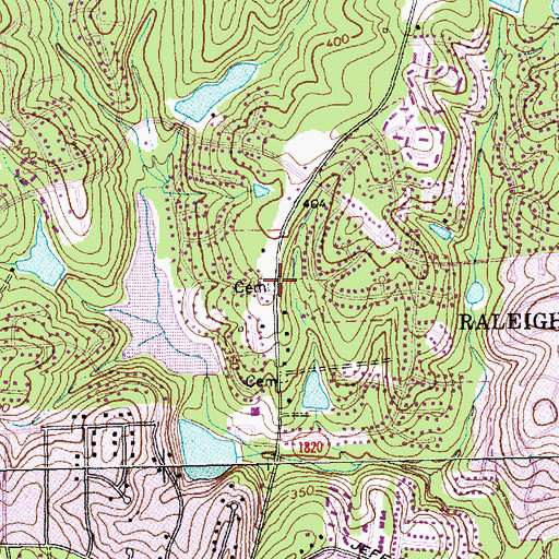 Topographic Map of Greystone Baptist Church, NC
