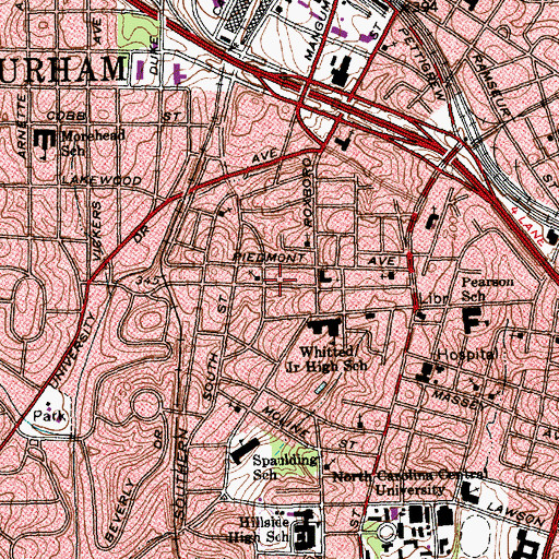 Topographic Map of Happy Rock Unity Holy Church, NC