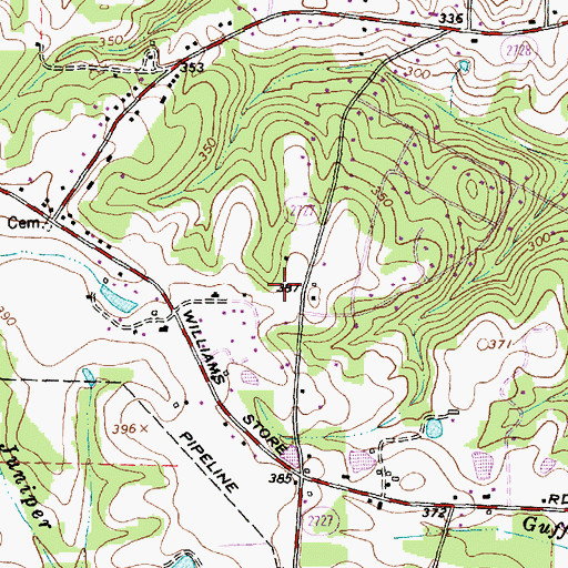 Topographic Map of Highland Baptist Church, NC