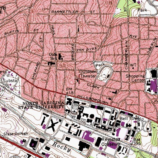 Topographic Map of Holy Trinity Evangelical Lutheran Church, NC