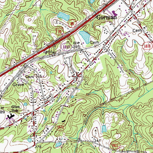 Topographic Map of Jesus Time Tabernacle, NC
