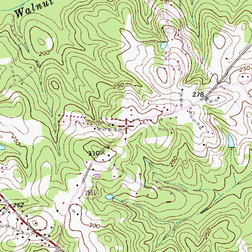 Topographic Map of Kingdom Hall of Jehovah's Witnesses, NC