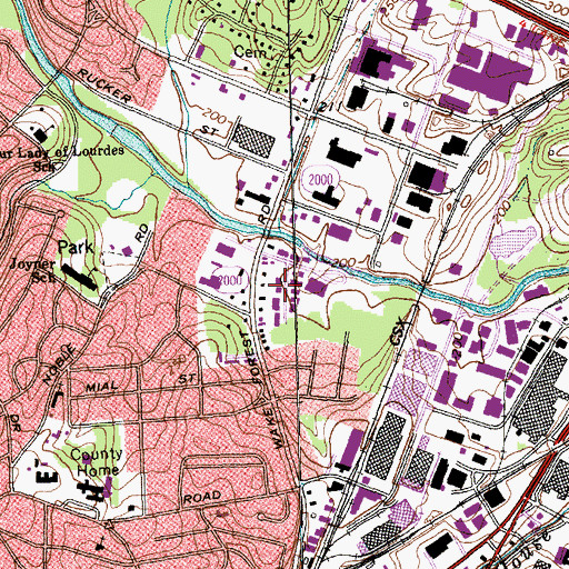 Topographic Map of Kingdom Missionary Baptist Church, NC