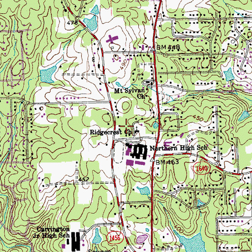 Topographic Map of Korean Presbyterian Church of North Carolina, NC