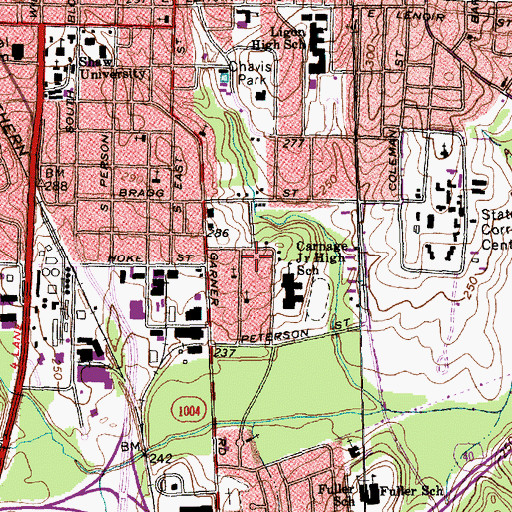 Topographic Map of Mount Pleasant Worship and Outreach Center, NC