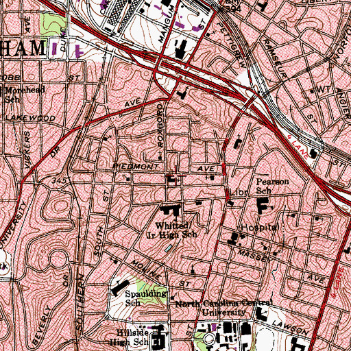 Topographic Map of Mount Vernon Baptist Church, NC