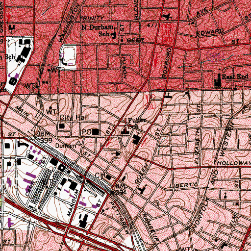 Topographic Map of Nehemiah Christian Center, NC