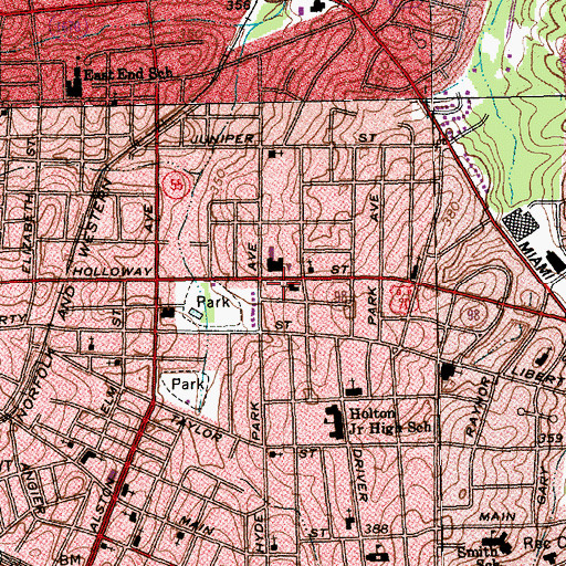 Topographic Map of New Aggressive Church of Deliverance, NC