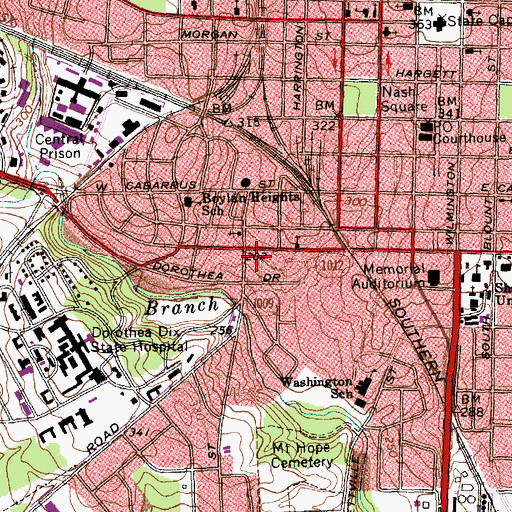 Topographic Map of New Birth Apostolic Church, NC