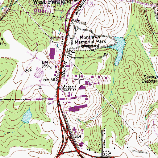 Topographic Map of New Covenant Church, NC