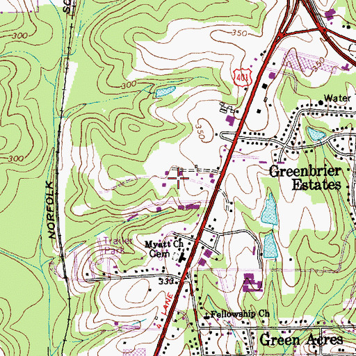 Topographic Map of New Jerusalem Ministries, NC