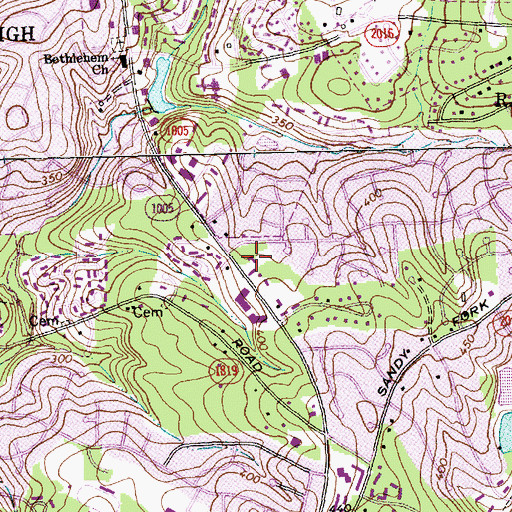 Topographic Map of North Haven Church, NC