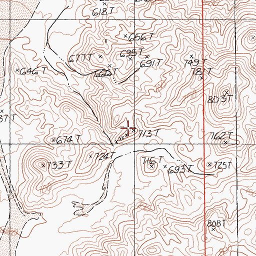 Topographic Map of Marbolite Mine, CA