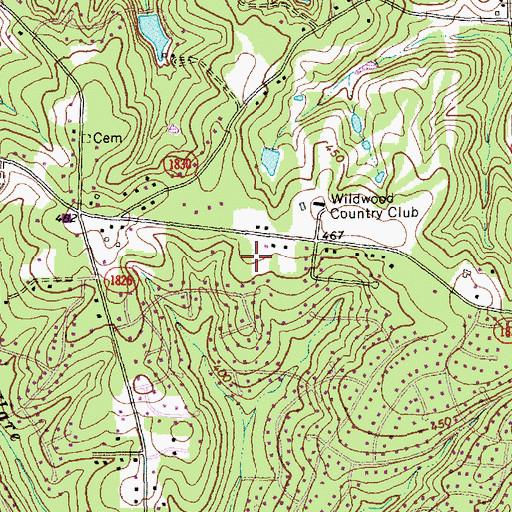 Topographic Map of North Raleigh Presbyterian Church, NC