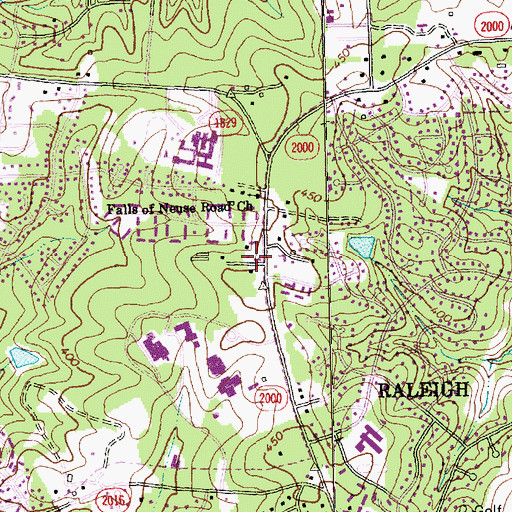 Topographic Map of North Ridge Church, NC