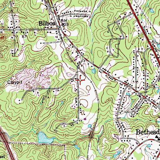 Topographic Map of Old Fashioned Tabernacle, NC