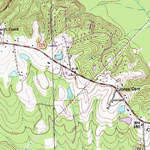 Topographic Map of Penny Road Church of the Nazarene, NC