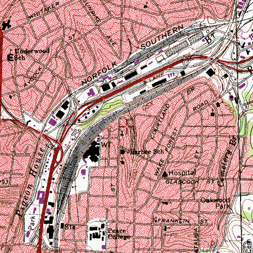 Topographic Map of Powerhouse Church of Jesus Christ, NC