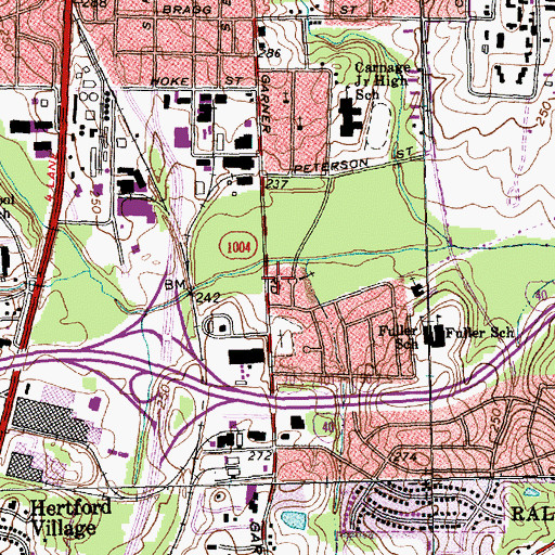 Topographic Map of Powerhouse of Deliverance Church, NC