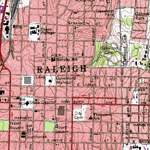 Topographic Map of Praise Temple Church, NC