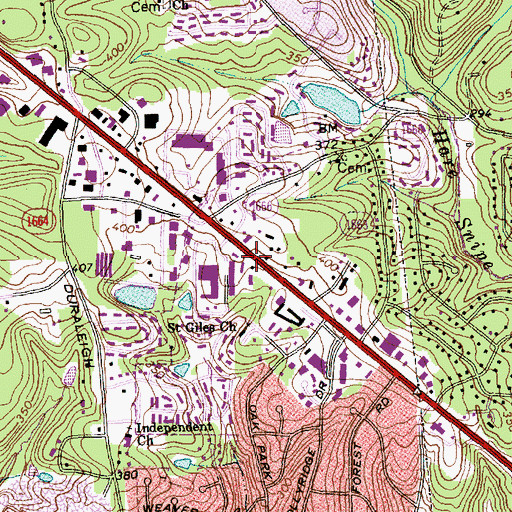 Topographic Map of Providence Baptist Church, NC