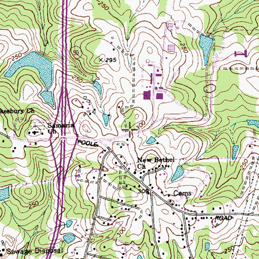Topographic Map of Raleigh Baptist Associates, NC