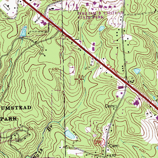 Topographic Map of Raleigh Christian Life Fellowship Church, NC