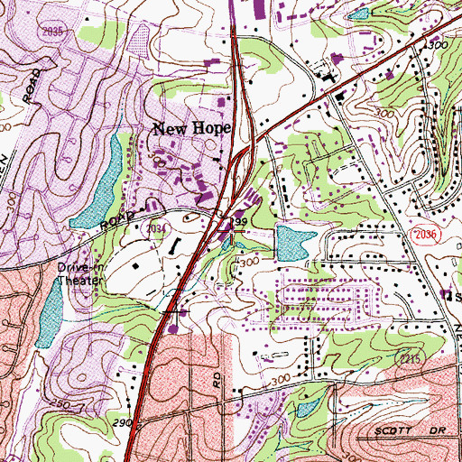 Topographic Map of Raleigh International Church, NC