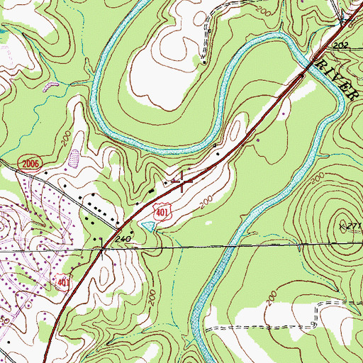 Topographic Map of Raleigh North Christian Center, NC