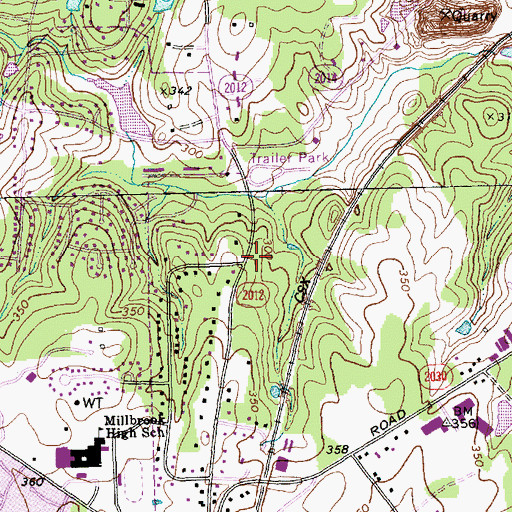 Topographic Map of Raleigh Vineyard Christian Fellowship, NC
