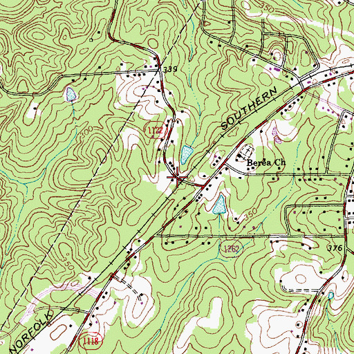 Topographic Map of Reconciliation United Methodist Church, NC
