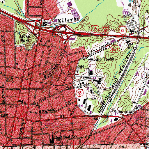 Topographic Map of Redeeming Love Christian Church, NC