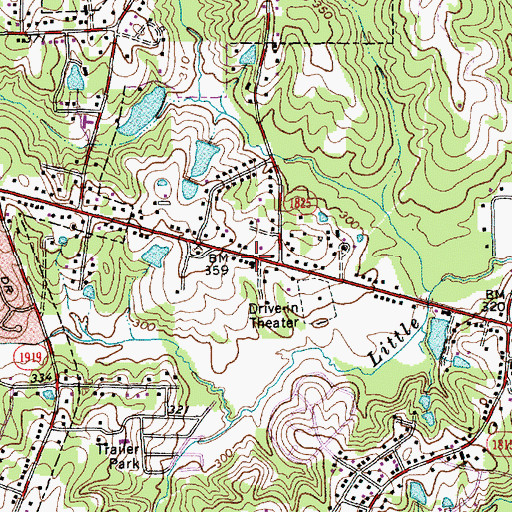 Topographic Map of River of Joy Worship Center, NC