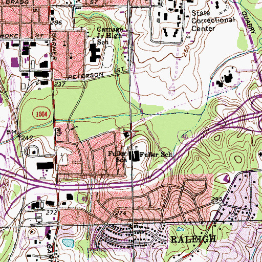 Topographic Map of Saint Ambrose Episcopal Church, NC
